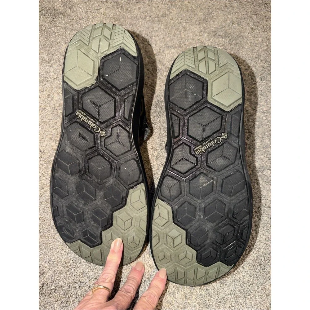 Columbia Hiking Walking Sandals Men's 10 Black Ym5363 Gently Used Strap Closure